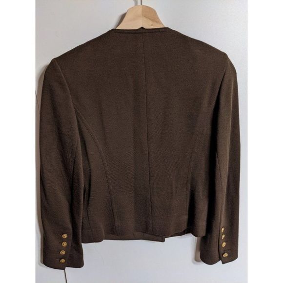 Vintage Sonia Rykiel Paris Brown Cropped Wool Blazer - Picture 2 of 6